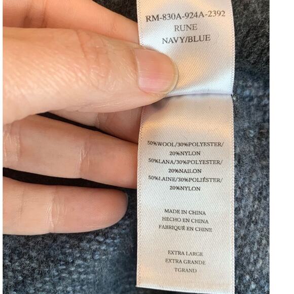 Rails blue wool long sleeves crew neck sweater size XL - Picture 4 of 12